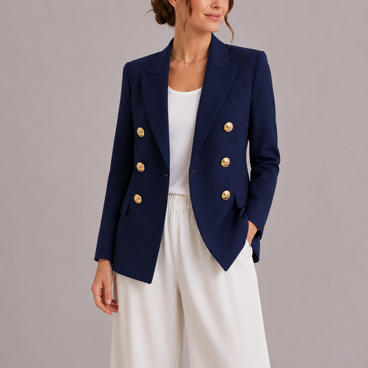 Alice | Double-Breasted Blazer Jacket with Gold Buttons