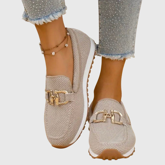 Cynthia | Woven Horsebit Platform Loafers