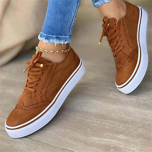 Diane | Platform Brogue Lace-Up Sneakers