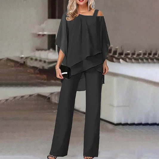 Donna | Layered Two-Piece Set with Wide-Leg Trousers
