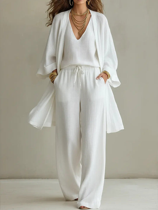 Karen | Relaxed Three-Piece Wide-Leg Co Ord Set