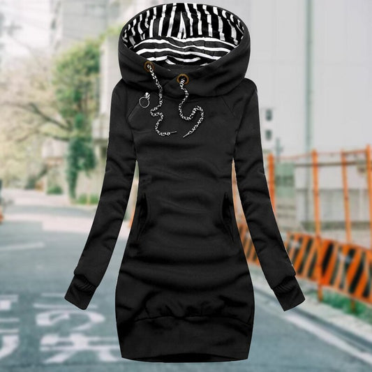 Michelle | Long Sleeve Hooded Sweater Dress