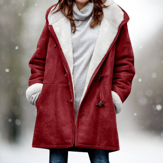 Nancy | Hooded Faux Fur Lined Long Coat