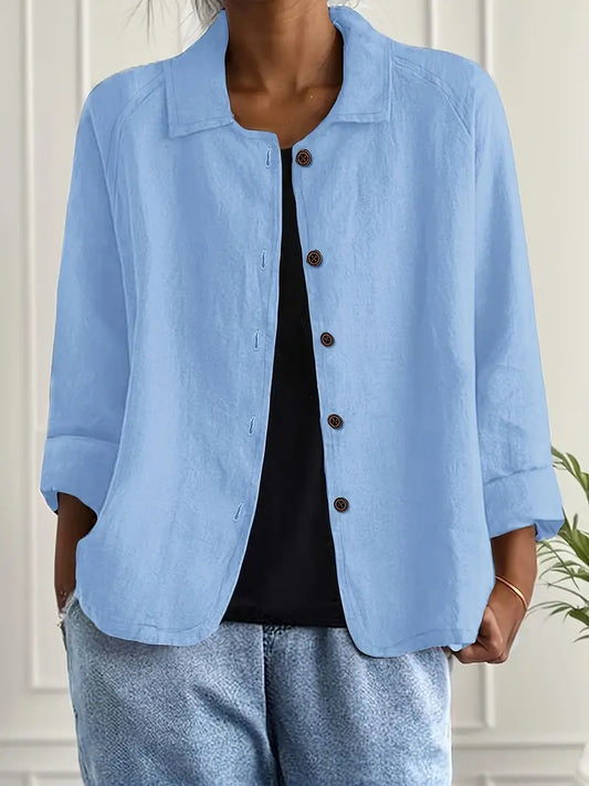 Sheila | Oversized Collared Button-Up Shirt