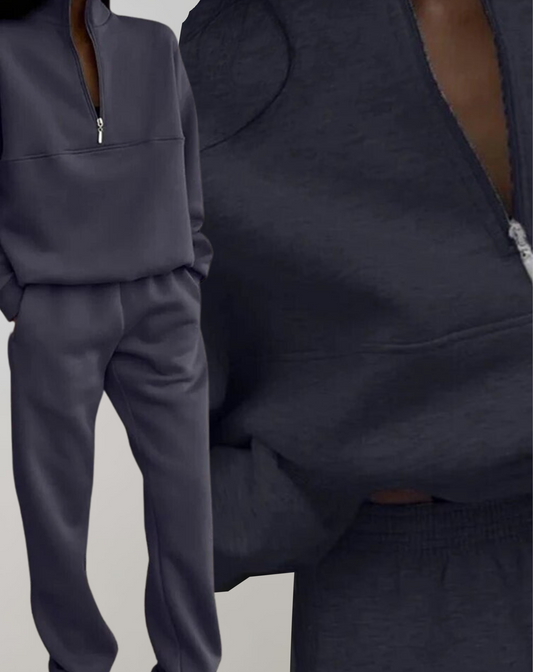Women's Quarter-Zip Fleece Lounge Set