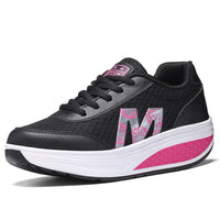 Angela | Chunky Platform Mesh Lace-Up Sneakers