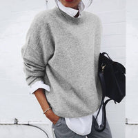 Betty | Oversized Mock Neck Knit Sweater