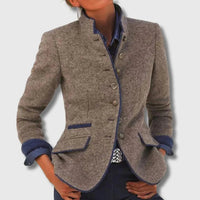 Betty | Wool Jacket with Contrast Trim