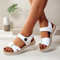 Beverly | Comfortable Platform Sandals with Open Toe and Velcro Straps
