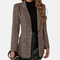 Bonnie | Plaid Tailored Single-Breasted Jacket