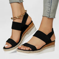 Brenda | Espadrille Wedge Sandals with Ankle Strap