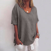 Cathy | Relaxed Oversized V-Neck Top