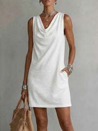 Cheryl | Cowl Neck Sleeveless Sundress