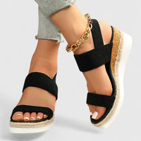 Connie | Espadrille Wedge Sandals with Ankle Strap