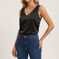Crystal | Elegant Satin V-Neck Camisole