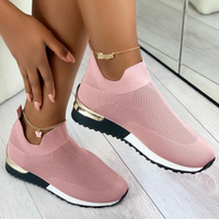 Crystal | Knit Slip-On Sneakers with Round Toe