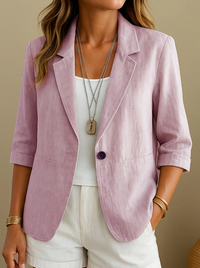 Cynthia | Tailored Single-Breasted Jacket With Three-Quarter Sleeves