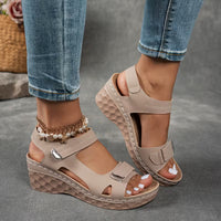 Darlene | Wedge Sandals with Adjustable Ankle Strap