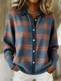 Dawn | Chunky Plaid Button-Up Cardigan