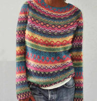 Dawn | Fair Isle Knit Crewneck Sweater
