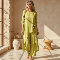 Dawn | Relaxed Two-Piece Set with Asymmetrical Tunic and Wide-Leg Pants