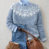 Deborah | Fair Isle Knitted Crewneck Sweater
