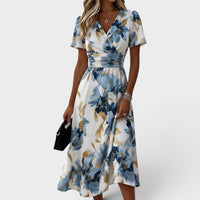 Deborah | Floral Wrap Midi Dress