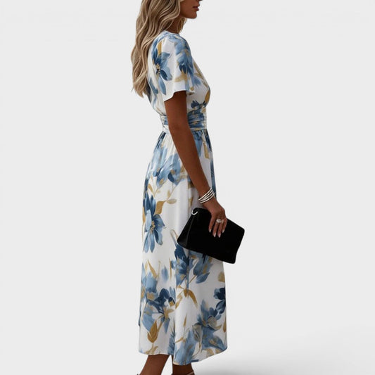 Deborah | Floral Wrap Midi Dress