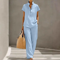 Deborah | Linen Fabric Matching Set for Casual & Everyday Wear