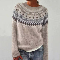 Debra | Fair Isle Knit Crew Neck Sweater