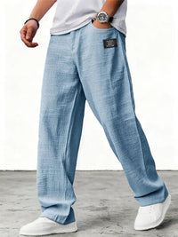 Dennis | Wide-Leg Linen Trousers with Pockets