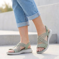 Diana | Criss-Cross Strappy Sandals with Adjustable Ankle Strap