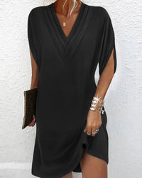 Diana | V-Neck Split Sleeve Tulip Hem Dress