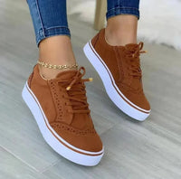 Diane | Platform Brogue Lace-Up Sneakers