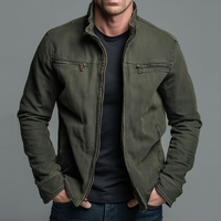 Donald | Stand Collar Zip Jacket with Chest Pockets