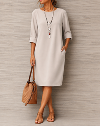 Donna | Business Casual Midi Dress With Pockets