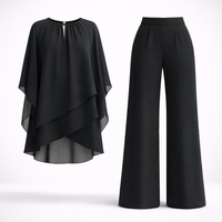 Donna | Layered Two-Piece Set with Wide-Leg Trousers