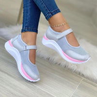 Donna | Mesh Mary Jane Trainers with Secure Strap for Everyday Casual Wear