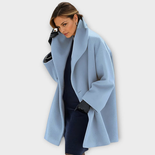 Gail | Wool Coat with Oversized Shawl Collar