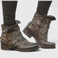 Gloria | Slouchy Studded Leather Boots