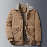 Gregory | Corduroy Jacket with Sherpa Collar and Fleece Lining