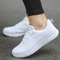 Heather | Lace-Up Mesh Knit Sneakers