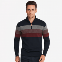 Henry | Quarter Zip Striped Sweater