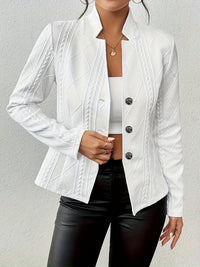 Janet | Structured Button Front Blazer Jacket