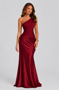 Janice | One Shoulder Satin Mermaid Maxi Dress