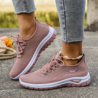 Jean | Knit Lace-Up Low-Top Sneakers