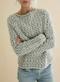 Jennifer | Textured Knit Crewneck Sweater with Relaxed Oversized Fit