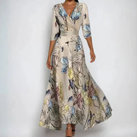 Julie | Floral Print Wrap Maxi Dress