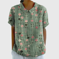 Karen | Floral Print Collared Blouse