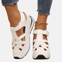 Kathy | Woven Closed Toe Platform Sandals
